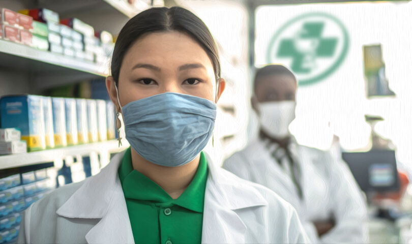 pharmacist in mask