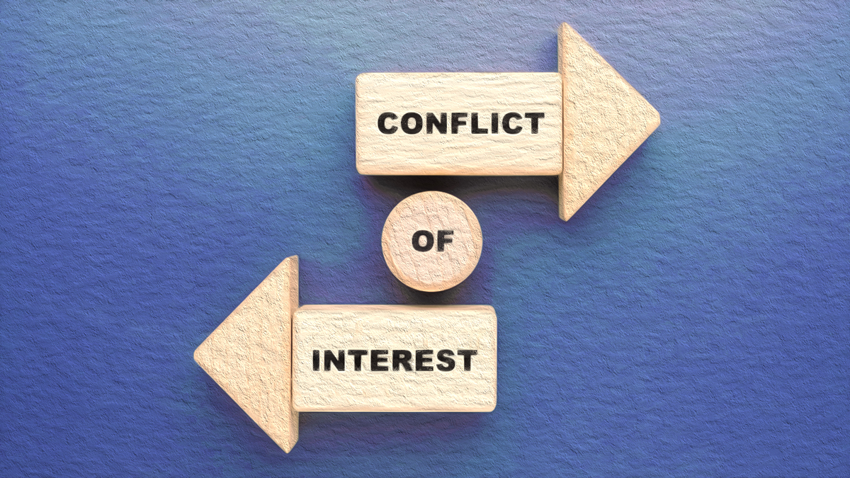 conflict of interest words in opposite arrows