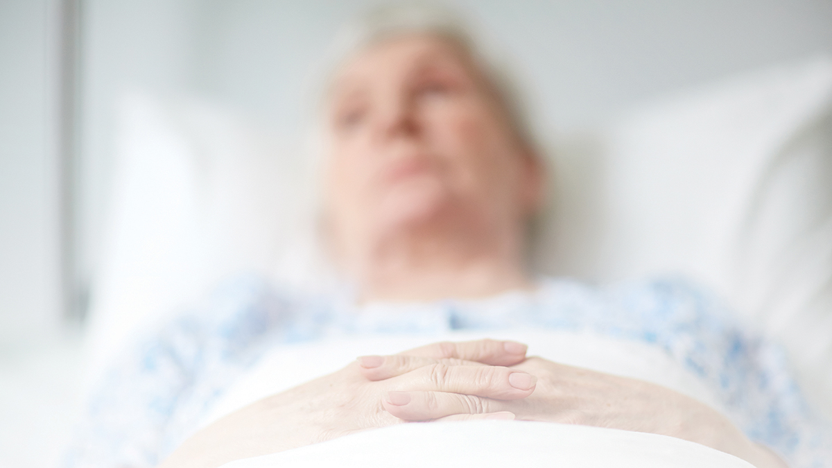 Senior woman in hospital
