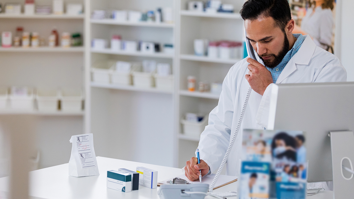 pharmacist on phone