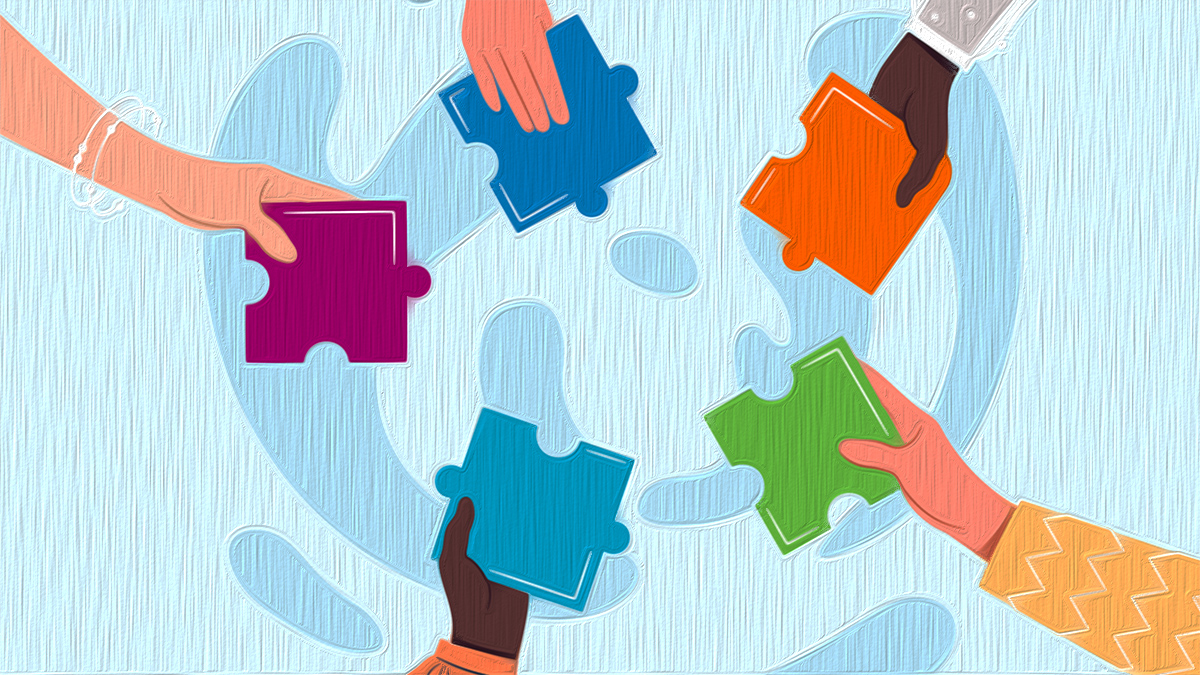illustration of puzzle pieces fitting together