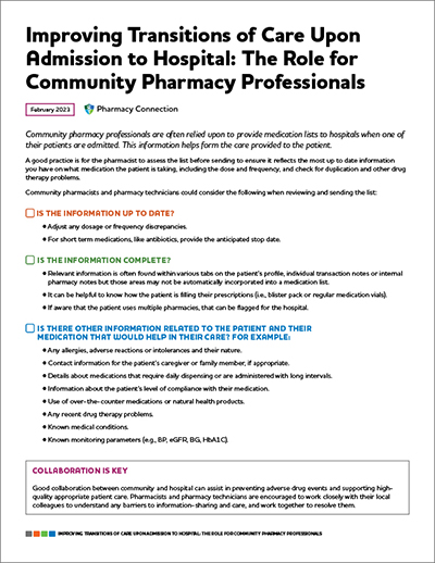 improving transitions of care checklist thumbnail