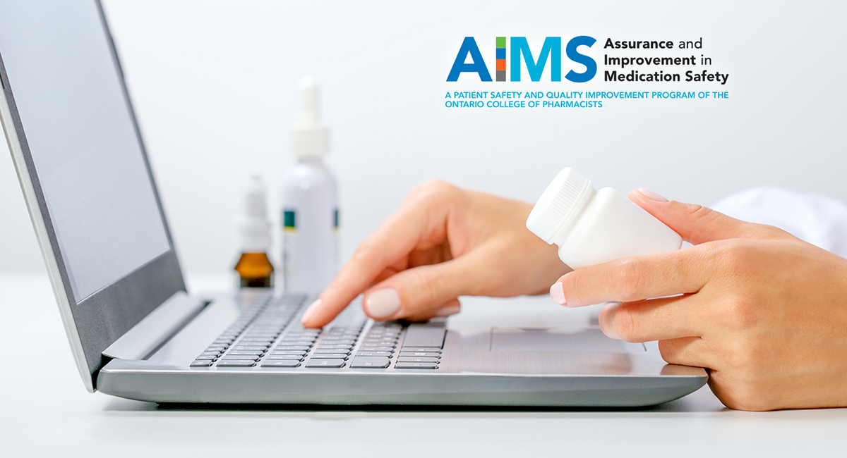 pharmacist at computer