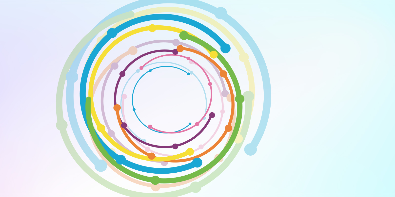 abstract image with different colors in a circle