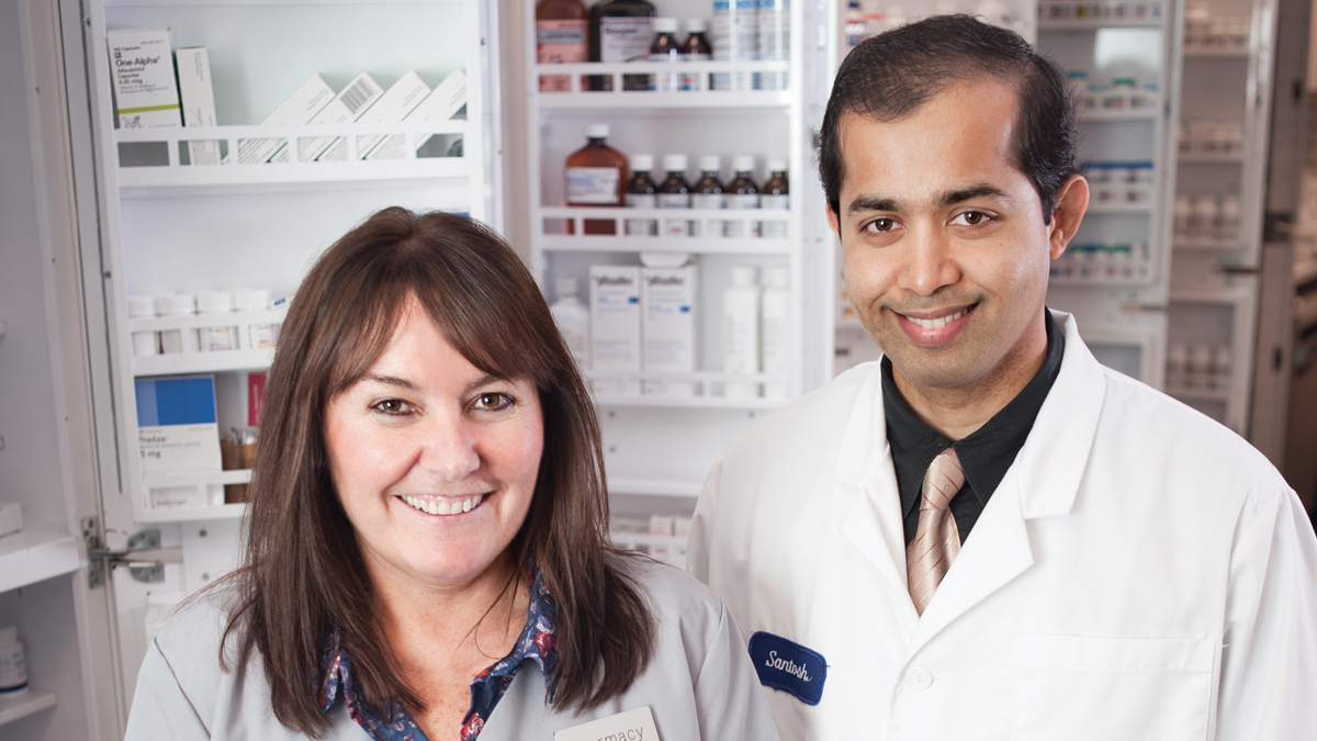 Santosh Manjunath, R.Ph., and Andrea Ball, R.Ph.T
